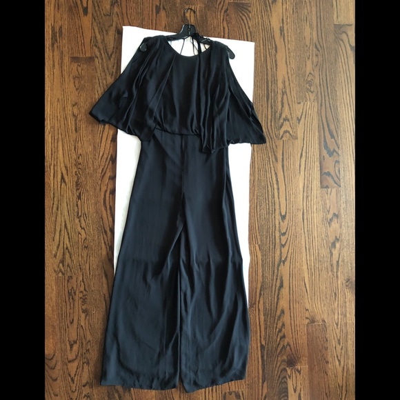 NWT Halston Heritage black cold shoulder jumpsuit - Picture 6 of 6